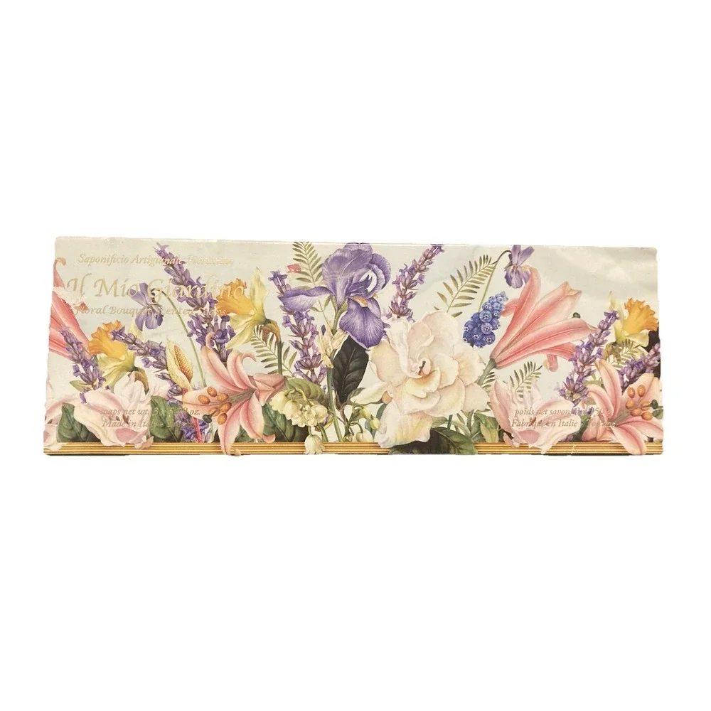 Saponificio Artigianale Fiorentino Floral Bouquet Scented Soaps 3 pack NEW